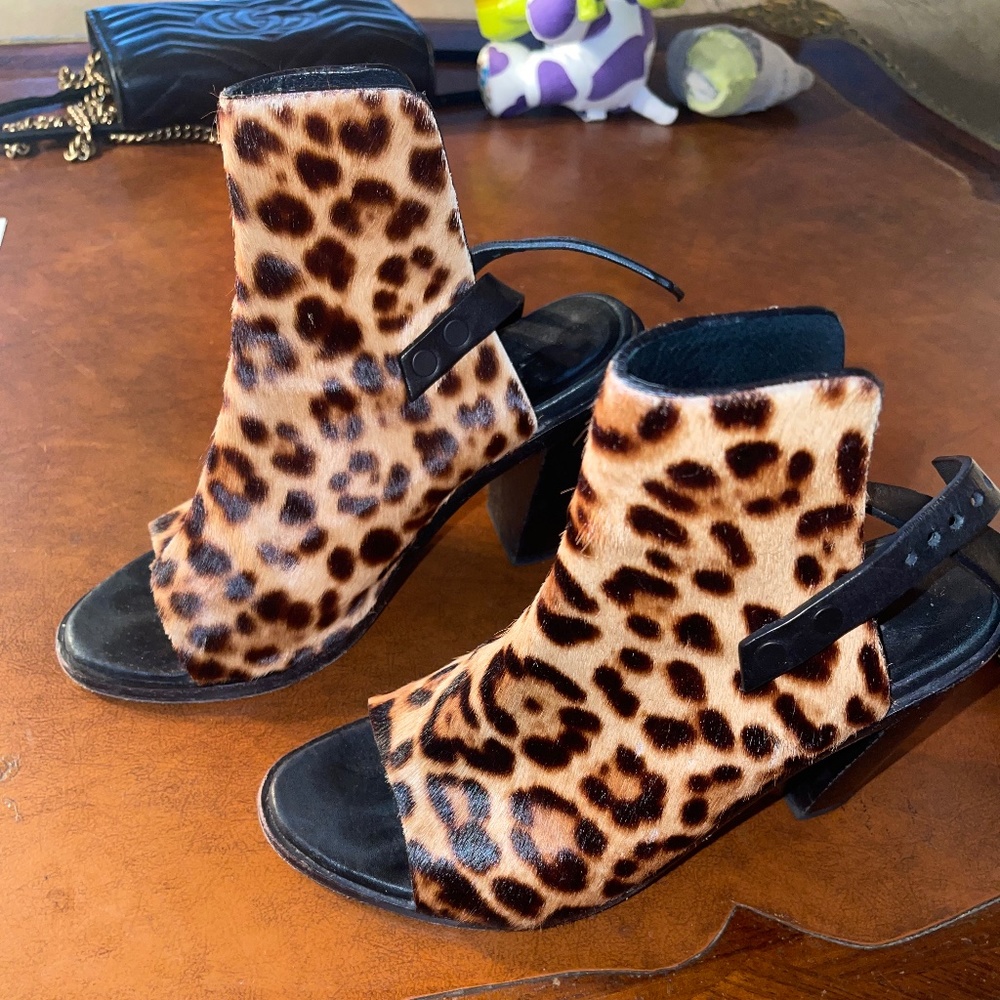 Rag & Bone Calf hair Leopard Booties
